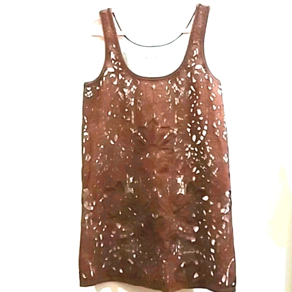 Laundry by Design 100% linen lace design sheath - Picture 1 of 8